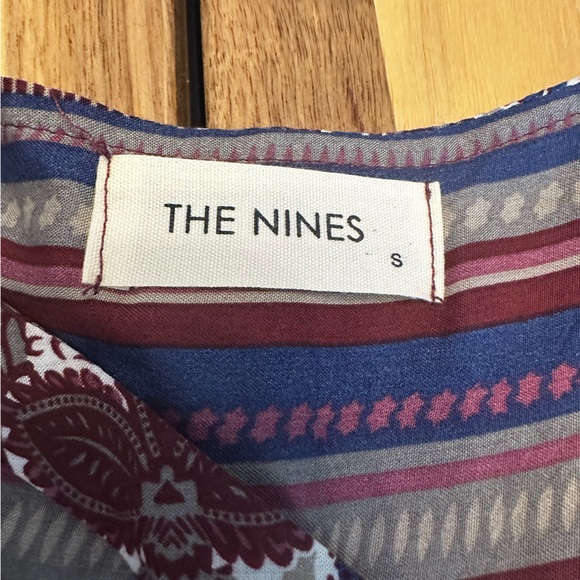 The NINES Border Mixed Print Cutout Neck Shift Fall Dress Size S - Picture 9 of 11